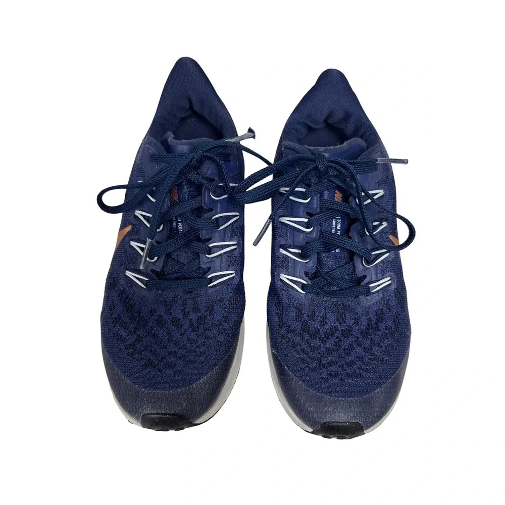 Nike Zoom Pegasus 35.5 Unisex 3.5Y Navy Blue Bronze Running Athletic Gym Sneaker